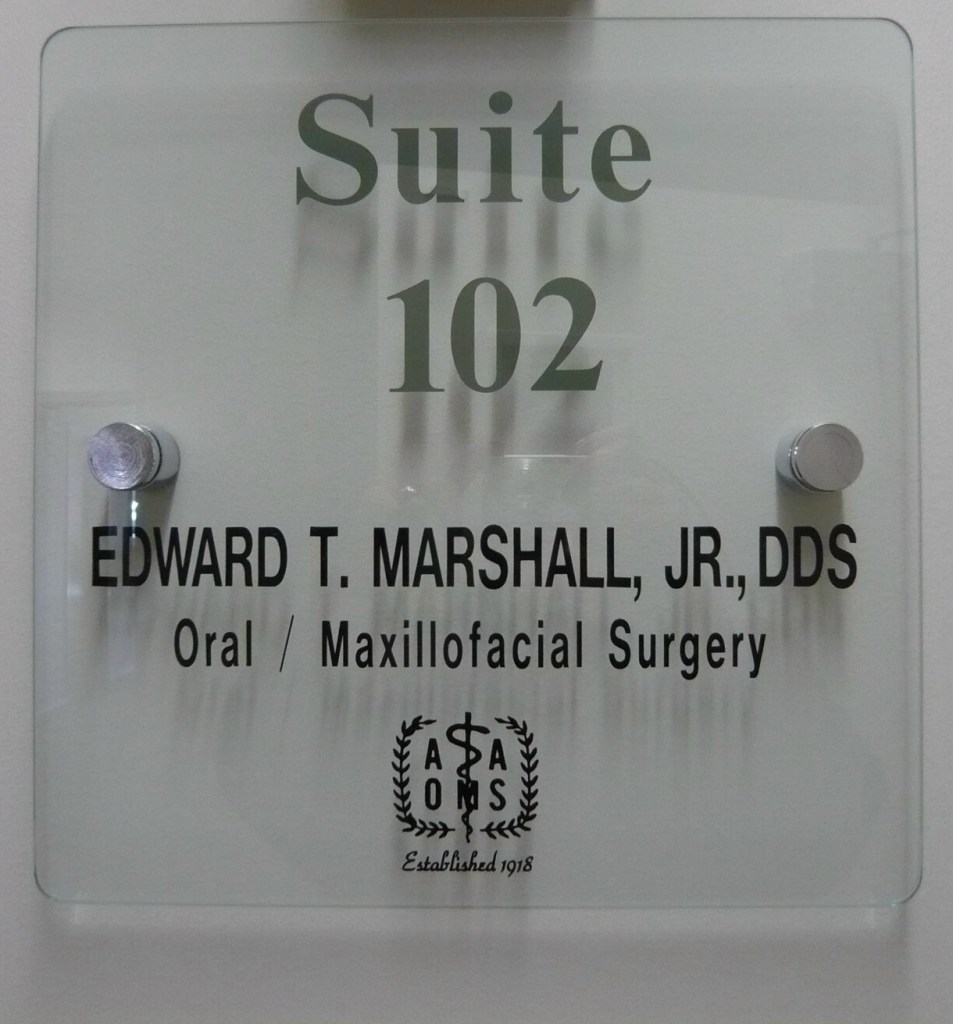 Office tour picture of the address, office name and suite number